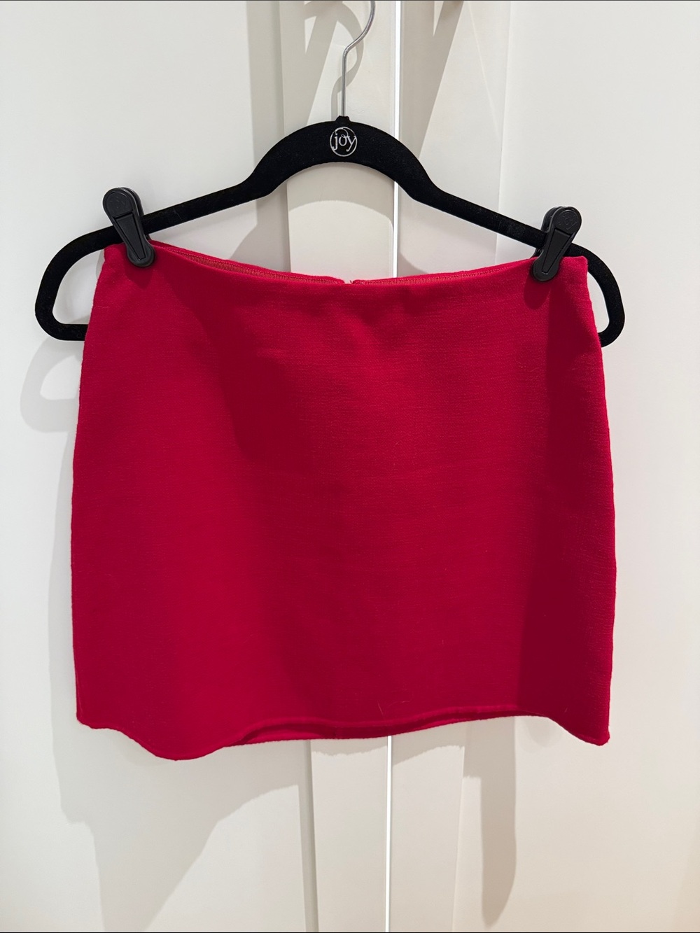 Theory Hot Red Knit Mini Skirt